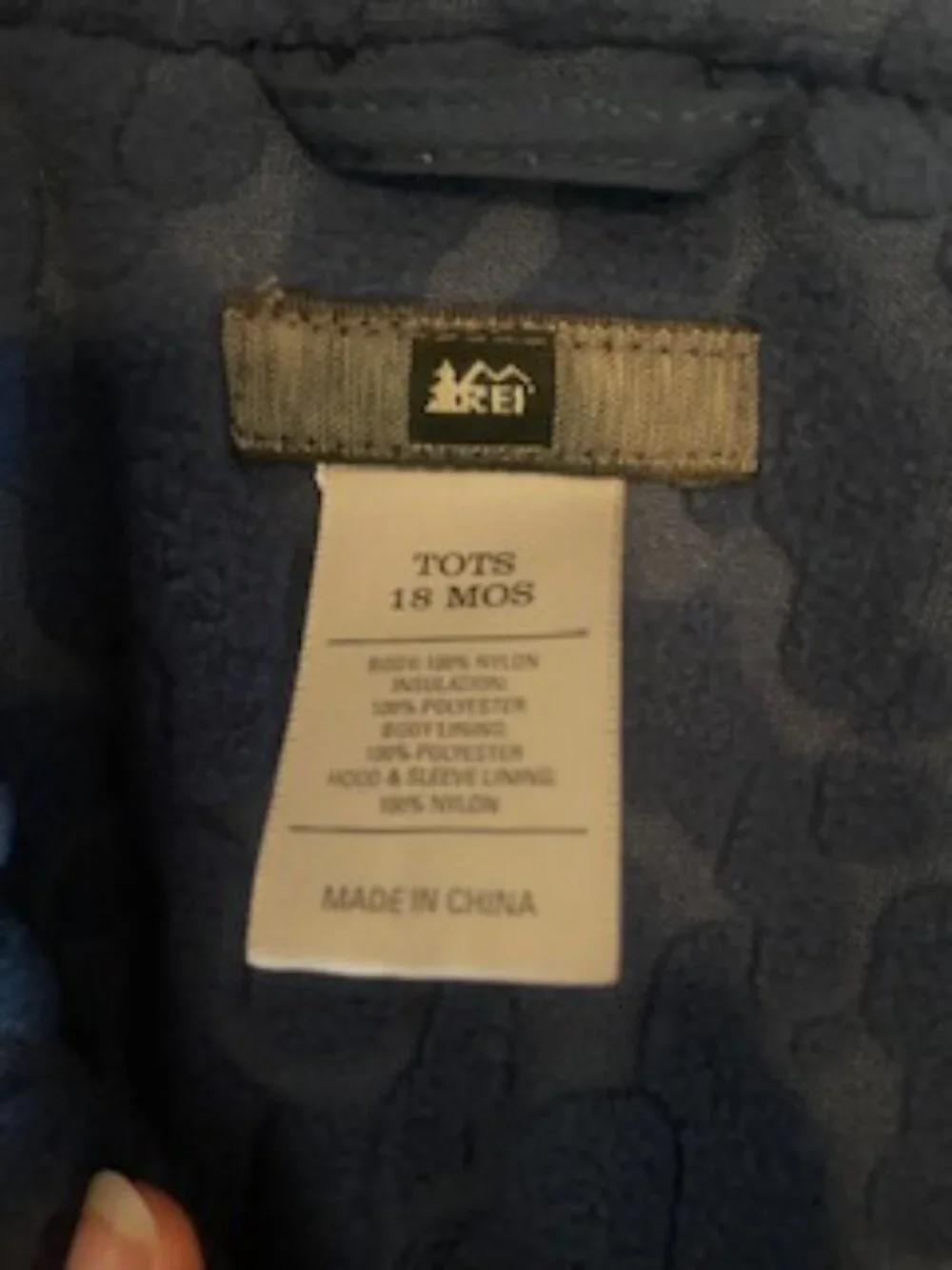 Baby's 18 mos REI Blue Snow Jacket
